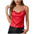 thumbnail image 1 of Jalioing Women's Camisoles Spaghetti Strap Sleeveless Satin Shirts Dressy Fashion Summer Silk Tank Tops Outfits, 1 of 7