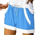 thumbnail image 1 of Jalioing Women's Casual Shorts Loose Drawstring Waist Short Pants Summer Lightweight Beach Shorts with Pocket, 1 of 5