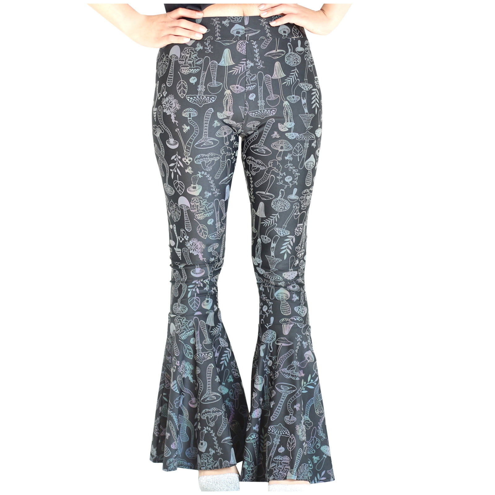 Jalioing Women's Colorful Flare Leg Pants Fashion 2023 Slimming High