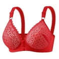 thumbnail image 1 of Jalioing Women's Front Closure Lace Bra Wireless Breathable Full Coverage Bra with Adjustable Strap Push Up Everyday Bra, 1 of 6