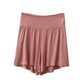 thumbnail image 1 of Jalioing Women's High Waist Pajama Shorts Pleated Ruffle Trim Loose Shorts Casual Comfy Summer Sleep Shorts, 1 of 6