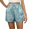 thumbnail image 1 of Jalioing Women's High Waist Shorts Drawstring Waist Shiny Shorts Summer Fashion Night Out Party Shorts, 1 of 7