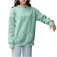 thumbnail image 1 of Jalioing Women's Hoodies Casual Basic Long Sleeve Drawstring Sweatshirts with Pocket Lightweight Solid Pullover Tops, 1 of 8