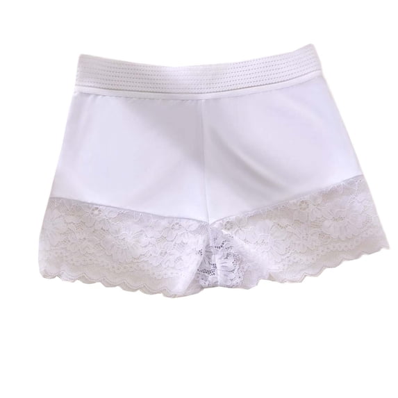 Jalioing Women's Lace Boyshorts Seamless Breathable Boxer Panties Full Coverage No Show Underwear for Women