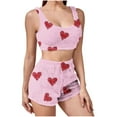 thumbnail image 1 of Jalioing Women's Lounge Set 2 Piece Fuzzy Fleece Shorts Tank Tops Pajama Set Winter Comfy Sleepwear, 1 of 6