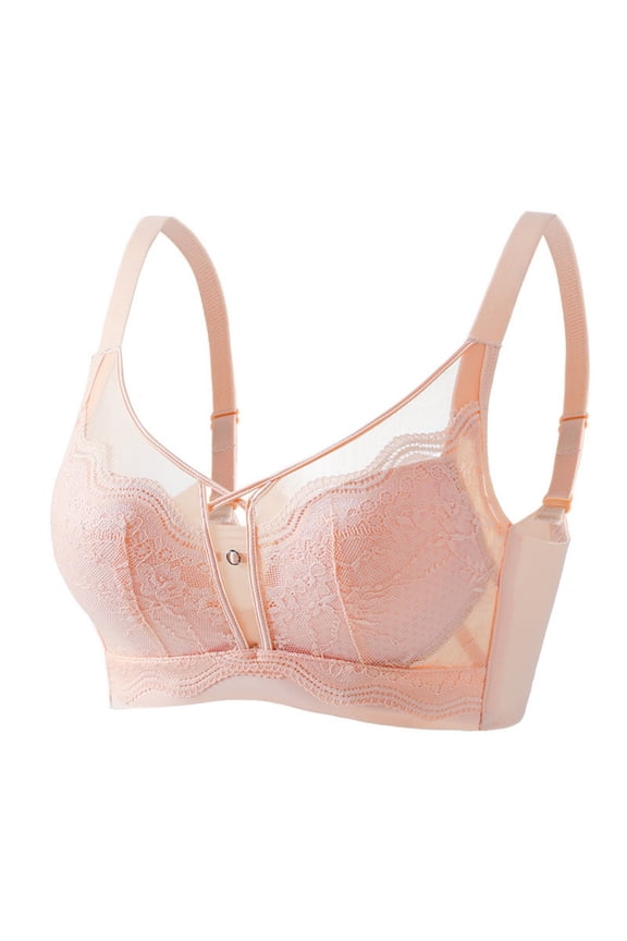 Women's Mesh Bra Wireless Push Up Breathable Everyday Bra Adjustable Supportive Bralettes for Women