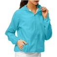 thumbnail image 1 of Jalioing Women's Outdoor Sport Jacket Long Sleeve Quick Dry Sun Protection Hoodies Lightweight Athletic Shirt, 1 of 6