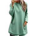thumbnail image 1 of Jalioing Women's Oversized Sweatshirt with Pocket Long Sleeve Crew Neck Long Pullover Shirts Solid Casual Tops, 1 of 6