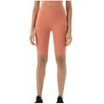thumbnail image 1 of Jalioing Women's Plain Yoga Shorts High Waist Knee Length Biker Shorts Hip Lift Workout Running Short Leggings, 1 of 3