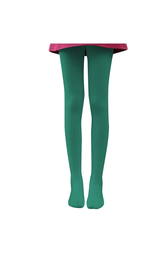 Women's Plus Size Body Stocking Solid Color Stretch Dance Tight Socks No Show Bassic Pantyhose (L, Green)