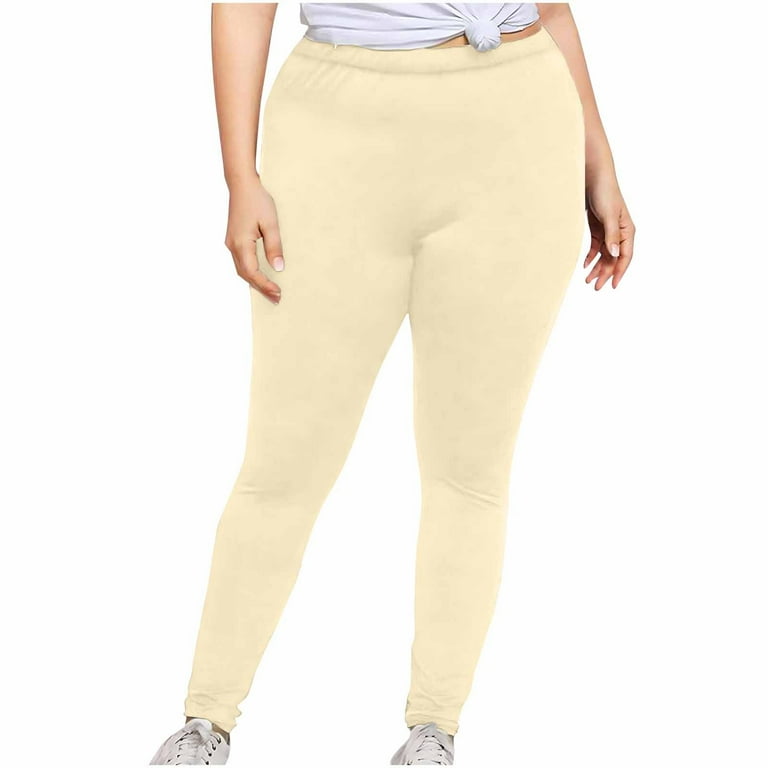 Jalioing Women's Plus Size Leggings Stretchy Petite Leg Yoga Pants