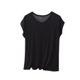 thumbnail image 1 of Jalioing Women's Plus Size Pajama Shirt V Neck Short Sleeve Comfy Loose Sleep Tops Summer Casual Pajama T Shirt, 1 of 6