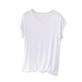 thumbnail image 1 of Jalioing Women's Plus Size Pajama Shirt V Neck Short Sleeve Comfy Loose Sleep Tops Summer Casual Pajama T Shirt, 1 of 6