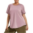 thumbnail image 1 of Jalioing Women's Plus Size Workout T Shirt Breathable Quick Dry Crew Neck Short Sleeve Tee Shirt Loose Athletic Tops, 1 of 7