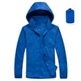 thumbnail image 1 of Jalioing Women's Raincoat Windproof Waterproof Sun Protection Hoodie Jacket Lightweight Pickable Rain Jacket, 1 of 3