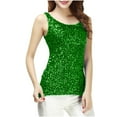 thumbnail image 1 of Lmnyox Women's Sequin Tops Sparkly Shiny Scoop Neck Sleeveless Tank Tops Slim Fashion Night Out Club Shirts, 1 of 6