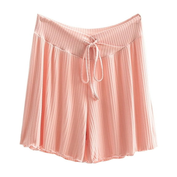 Jalioing Women's Summer Casual Shorts Low Waist Drawstring Loose Shorts Flowy Wide Leg Short Pants with Pocket