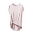 thumbnail image 1 of Jalioing Women's Summer Hooded Tops Plus Size Fashion Casual Short Sleeve Shirts Oversized Comfy Lounge Hoodies, 1 of 6