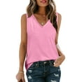 thumbnail image 1 of Jalioing Women's Tank Tops Dressy Fashion V Neck Sleeveless Tees Casual Trendy Summer T Shirts, 1 of 9