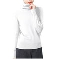 thumbnail image 1 of Jalioing Women's Turtle Neck Knit Tops Long Sleeve Slim Basic Shirts Spring Casual Plain Undershirts Clothes, 1 of 5