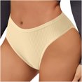 thumbnail image 1 of Jalioing Women's Underwear Ribbed Low Rise Briefs Breathable Full Coverage Underpants Ladies Comfortable Panties, 1 of 9