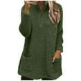 thumbnail image 1 of Jalioing Women's Winter Casual Sweatshirts Half Zip Sherpa Fleece Long Pullover with Pocket Oversized Fuzzy Tops, 1 of 7