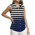thumbnail image 1 of Jalioing Women's Work Tops Sleeveless Button Down Shirts Fashion Print Collared Blouses Dressy Casual Tank Shirt, 1 of 6