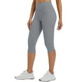 thumbnail image 1 of Jalioing Women's Yoga Capris Solid Color High Waist Workout Capri Pants Hip Lift Stretchy Athletic Leggings, 1 of 6