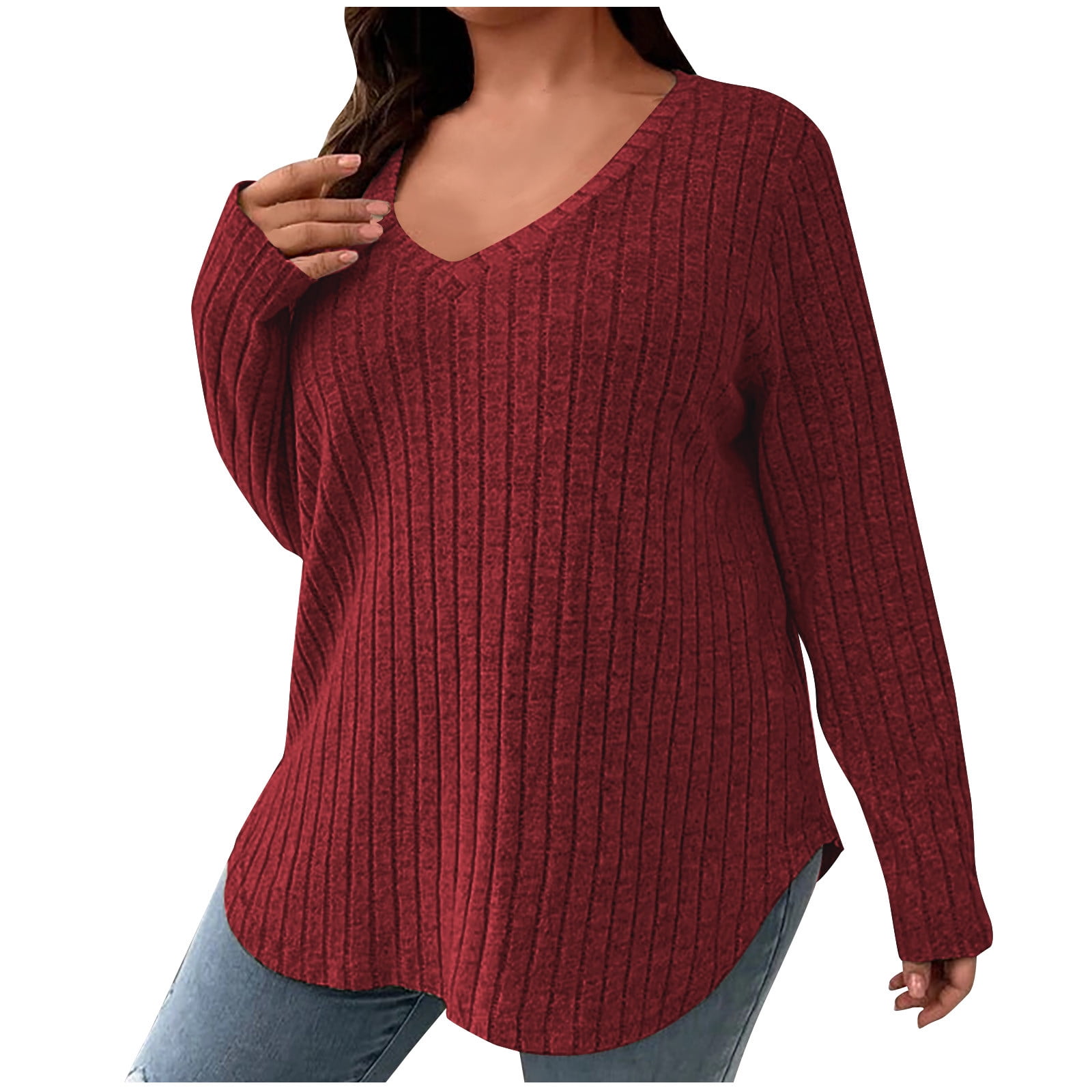 Derssity Women's Colorblock Knit Pullover Sweater - Long Sleeve Casual Top For Fall & Winter