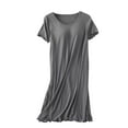 thumbnail image 1 of Jalioing Womens T Shirt Nightgown with Built in Bra Short Sleeve Crew Neck Nightdress Comfy Sleepshirts Loungewear, 1 of 7
