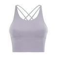 thumbnail image 1 of Jalioing Womens Workout Bras Cross Back High Impact Wireless Push Up Yoga Bra Gym Sport Running Crop Tank Tops, 1 of 4