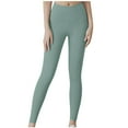 thumbnail image 1 of Jalioing Yoga Leggings for Women Plus Size Gym Pants Stretch High Waist Seamless Skinny Workout Pant (Medium, Army Green), 1 of 5