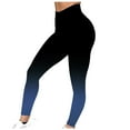 thumbnail image 1 of Jalioing Yoga Leggings for Women Stretchy High Waist Gradient Color Butt-Lifting Slim Seamless Gym Pants (X-Large, Dark Blue), 1 of 5