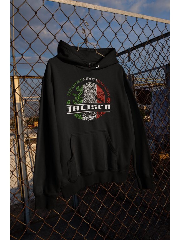 Jalisco Hoodie Sweatshirt For Christmas Gift from Son Aguila Mexican Eagle Hispanic Boyfriend Hecho en Mexico Flag Latino Fathers Puro Cholo