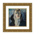 thumbnail image 1 of Jalmari Ruokokoski 15x15 Gold Ornate Wood Frame and Double Matted Museum Art Print Titled - Self-Portrait (1914), 1 of 4