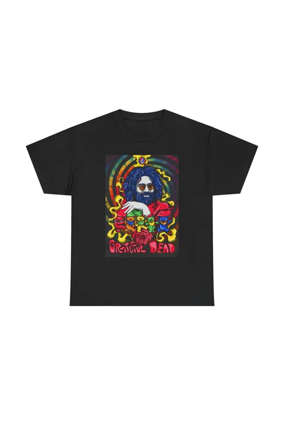Jam Band Bear Mascot Inspired Vintage Psychedelic Music Art Unisex T-Shirt, up to size 5XL