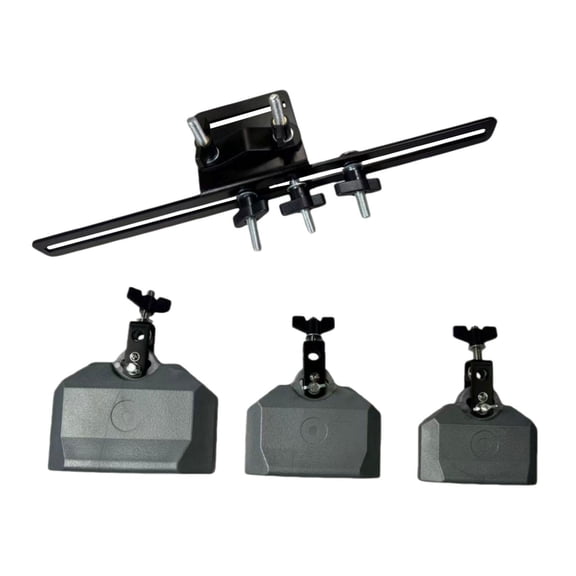 Jam Block Cowbell Stand with Jam Block Mounting Bracket Metal Kit for Band Practice Studio Musicians