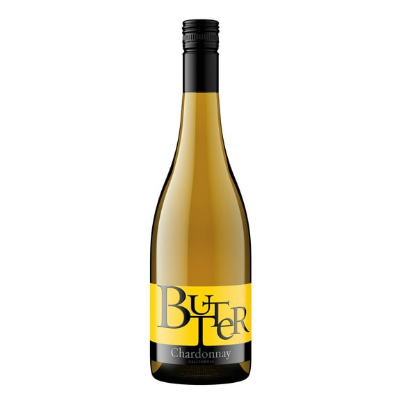 Butter Chardonnay California White Wine, 750 ml Bottle, 15% ABV