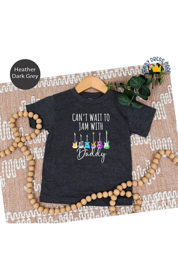 Jam With Daddy Toddler Shirt, Guitar Rock Music Tee, Funny Daddy Toddler Tee, Cute Guitars Shirt, Rock Music Daddy Tee, New Born, Baby Shower Gift, New Parents Gift