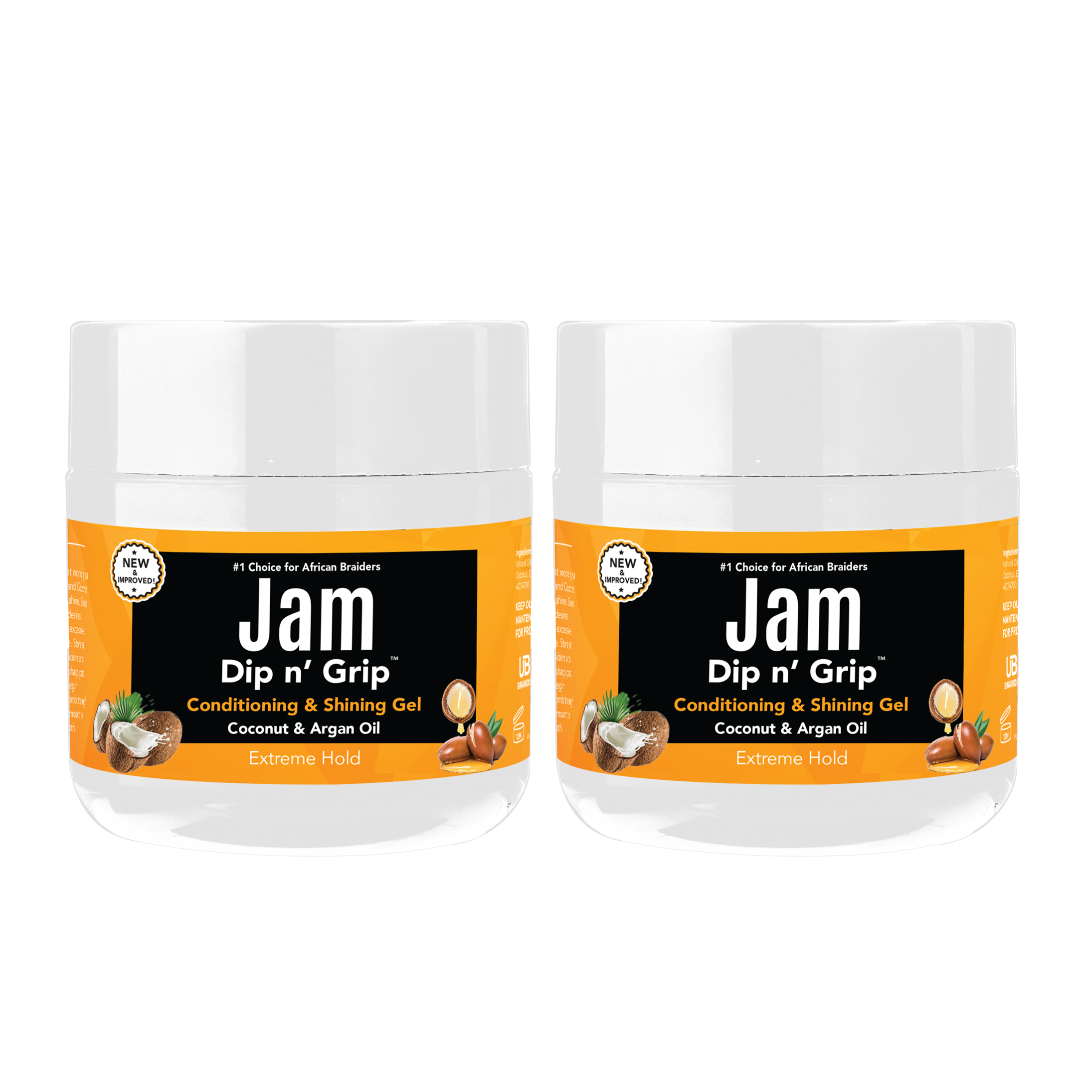 Jam Dip n Grip Coconut and Argan Oil Clarifying Hair Styling Gel 4oz (2 Pack) - Unisex - image 1 of 6