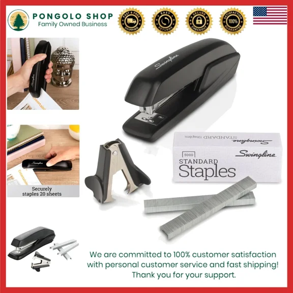 Jam-Free Stapler With 5000 Staples & Remover - Reliable For 20 Sheet Fastening