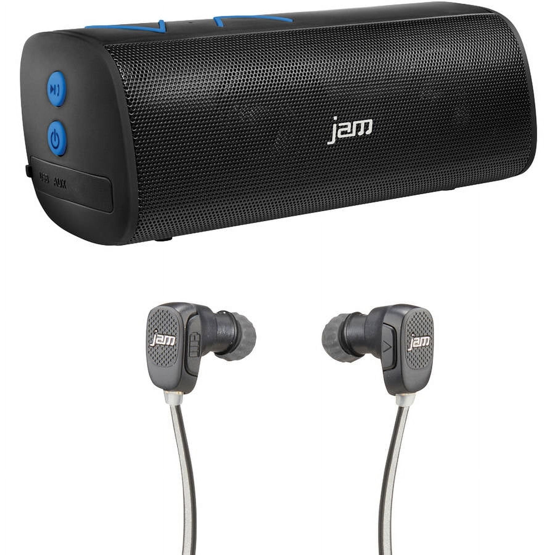 Jam HX-P320BL Thrill Speaker and Jam HX-EP400BK Transit Fitness