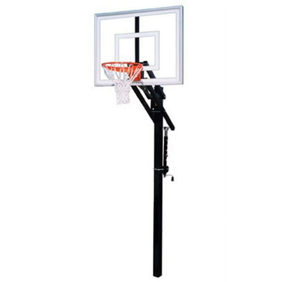 Jam II Steel-Acrylic In Ground Adjustable Basketball System, Desert Gold