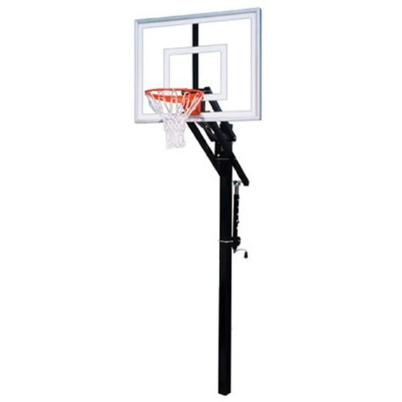 Jam II Steel-Acrylic In Ground Adjustable Basketball System, Royal Blue