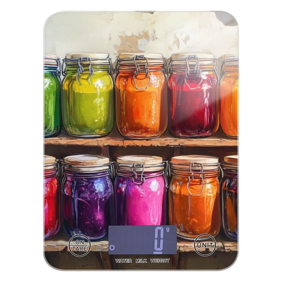 Jam Jars Food Scale Digital Kitchen Scale Waterproof Grams Ounces lbs for Weight Loss