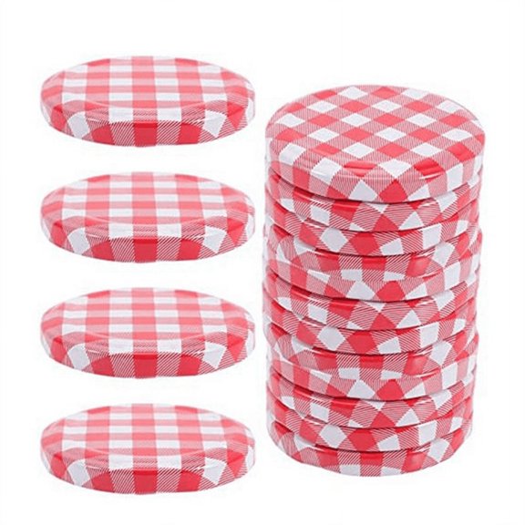 Jam Jars with Wide Mouth Screw Lids Metal Bottle Cap for Normal 6.5 X Cm Set Of 40