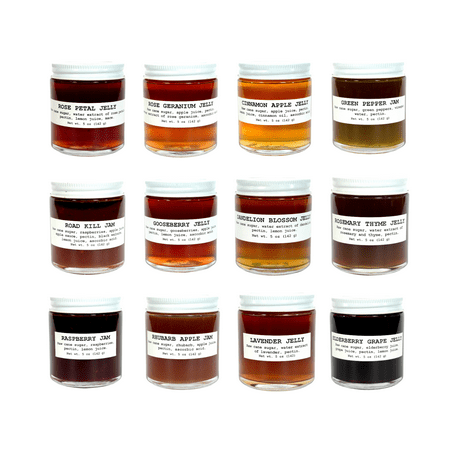 Jam & Jelly Gift Set - Assorted Unusual Gourmet Jams & Jellies 12-Pack - Sampler Pack