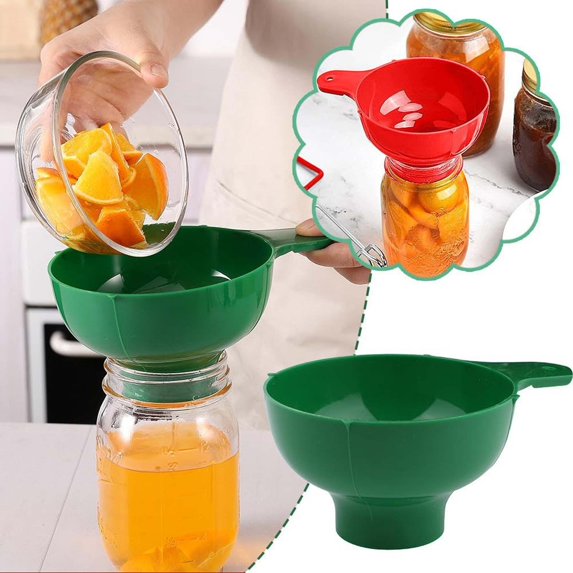 Jam Making Wide Mouth Funnel – Miyuadkai Plastic Canning Funnel Set for Regular & Wide Mouth Jars, Kitchen Preserving Tool with Storage Jar Funnels, Home Canning Supplies