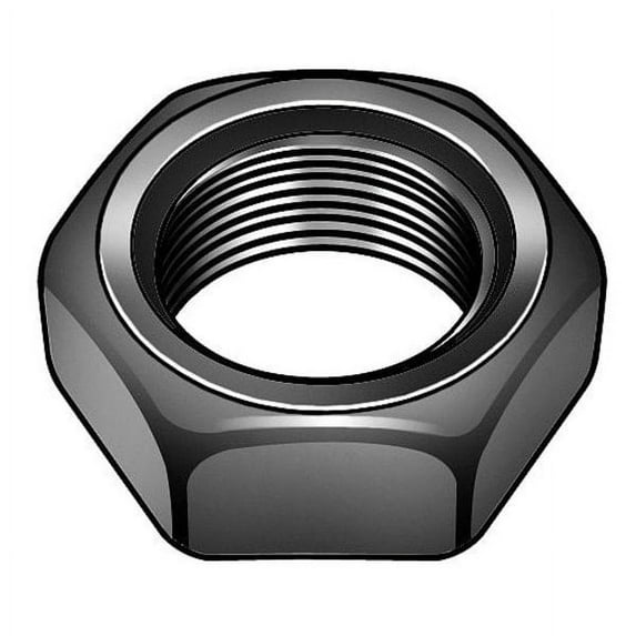 Jam Nut, 2"-12, Carbon Steel, Not Graded, Black Oxide, 1-1/64 in Ht
