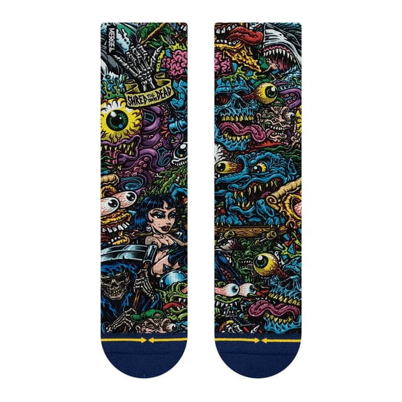 Jam Packed Crew Socks With Art By Jimbo Phillips